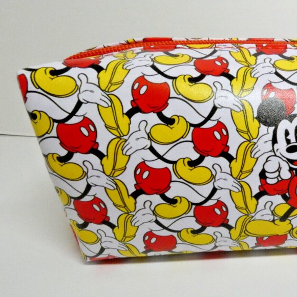 RARE Walking Mickey Mouse Cosmetic Bag Disney Pencil Travel Makeup Case L.E. NWT - Picture 3 of 10